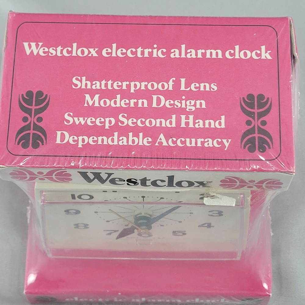 Westclox Bold II Electric Alarm Clock White 20291 New Old Stock Vtg Grandpa Core - Picture 6 of 7